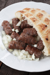 Cevapcici, bosnian minced meat kebav