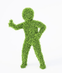 Leaf covered eco character