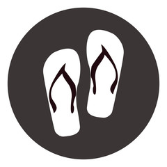 Beach shoes isolated on white background