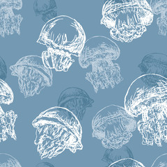 Naklejka premium pattern of the jellyfishes 