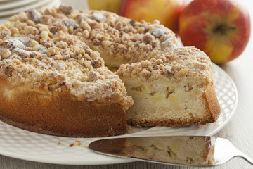 Fresh homemade apple cake