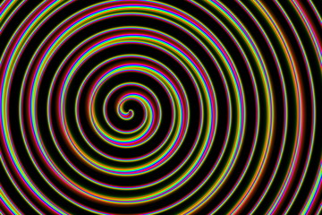 Fototapeta na wymiar rainbow spiral in the middle