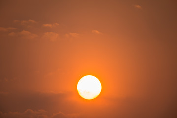 big sunset with clouds