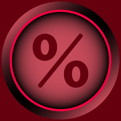 Icon red percent