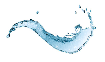 Water Splash On White