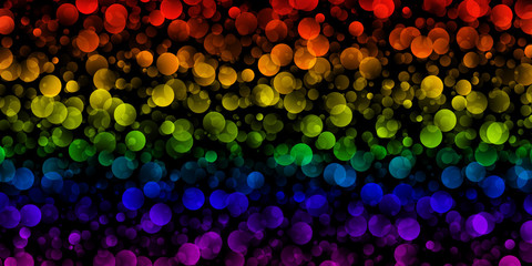 LGBT Flag With Gradient Circle Effect