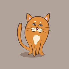 Cat. Color doodle. Vector illustration