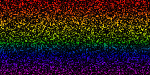LGBT Flag With Gradient Circle Effect