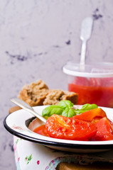 Homemade canned tomatoes