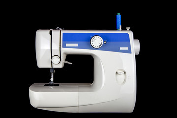 Fototapeta premium Sewing Machine on Black Background