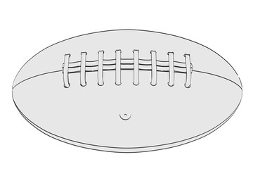 2d cartoon illustration of football