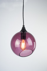 Buble violet pendant lamp