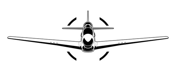 P-51 mustang front view © gmagakis