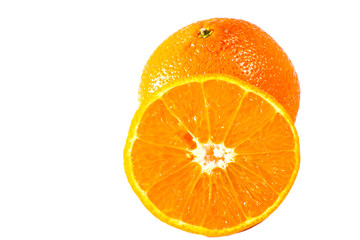 orange close up on white