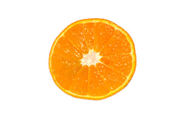 Fototapeta na wymiar orange close up on white