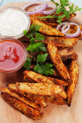 Roasted potato wedges
