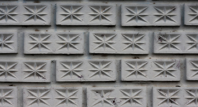 White grunge brick wall
