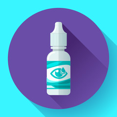 Fototapeta premium eye or ear drops bottle. Flat design style.