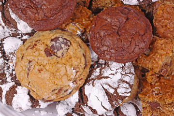 Pile of freshly baked, home-made cookies