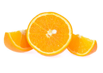 Orange fruit isolated on white background