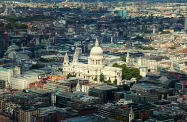 Fototapeta na wymiar aerial view with st. Paul's cathedral London, UK