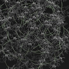 3d render of brain neuron network