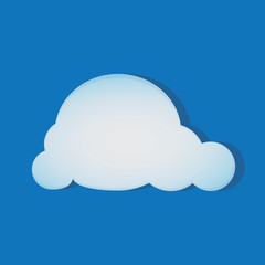 puffy white cloud vector