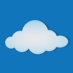 puffy white cloud vector