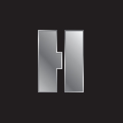 alphabet letters in steel vector