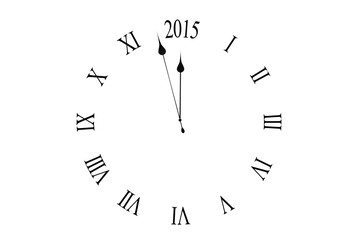 Clock counting down to midnight