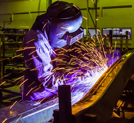 welder Industrial automotive part in factory