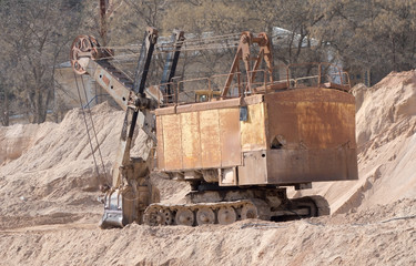 Fototapeta premium big old excavator