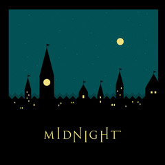 Fototapeta premium Vector Minimal Poster: Midnight 