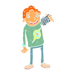 Cartoon selfie illustration