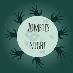 Obraz premium Zombie night illustration.