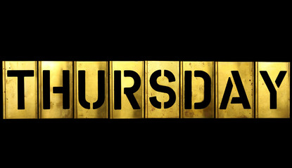 Obraz premium Army Military Stencil Thursday