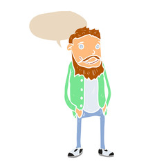 Cartoon hipster illustration