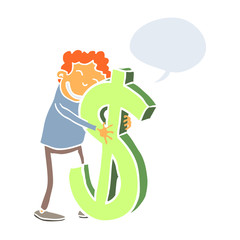 Cartoon dollar illustration