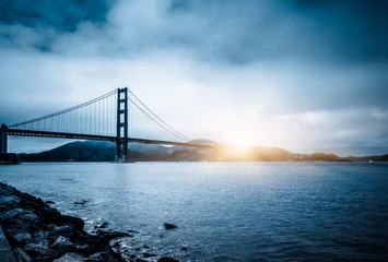 Photo sur Plexiglas Pont du Golden Gate golden gate bridge in sunset