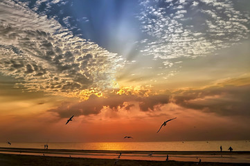 Sunrise over Azov sea