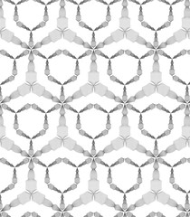 Vector pattern. Modern linear ornament with abstract flower. Geometric stylish background.