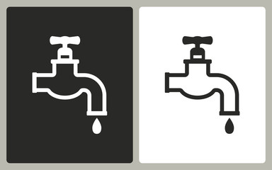 Faucet - vector icon.