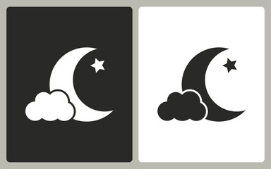 Fototapeta premium Moon star - vector icon.