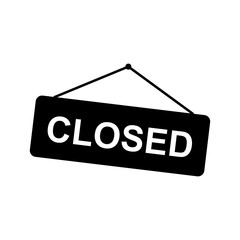 Closed sign. Vector icon