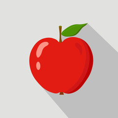 Red apple flat icon