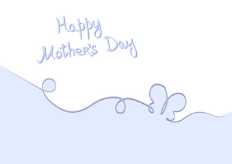 Abstract butterfly. Happy Mother's Day. Vector illustration.