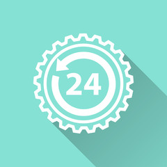 24 hour service - vector icon.