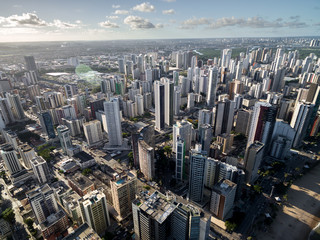 Aerial View of Skyscrapers in a Big City