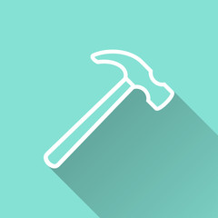 Hammer  - vector icon.