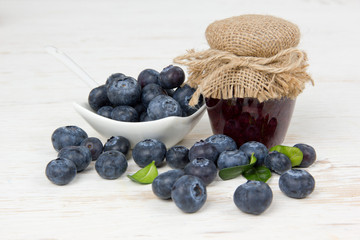 Blueberries with jam